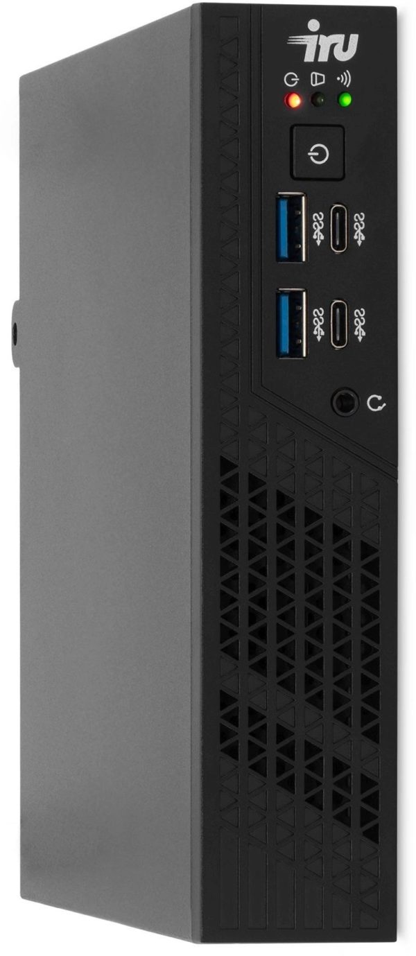 Неттоп IRU 310H6ITF i5 12400T (1.8) 8Gb SSD256Gb UHDG 730 Windows 11 Pro GbitEth WiFi BT черный (1975183)