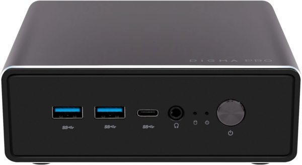 Неттоп Digma Pro Minimax U1 i5 1235U (1.3) 8Gb SSD256Gb Iris Xe Windows 11 Pro GbitEth WiFi BT 60W темно-серый/черный (DPP5-8CXW02)