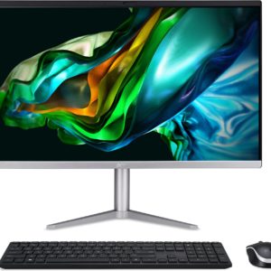Моноблок Acer Aspire C24-1300 23.8" Full HD Ryzen 5 7520U (2.8) 16Gb SSD512Gb RGr CR Eshell GbitEth WiFi BT 65W клавиатура мышь Cam черный 1920x1080