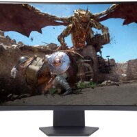 Монитор LG 31.5" UltraGear 32GS60QC-B черный VA LED 16:9 HDMI матовая 3000:1 300cd 178гр/178гр 2560x1440 180Hz FreeSync DP WQ 7.2кг