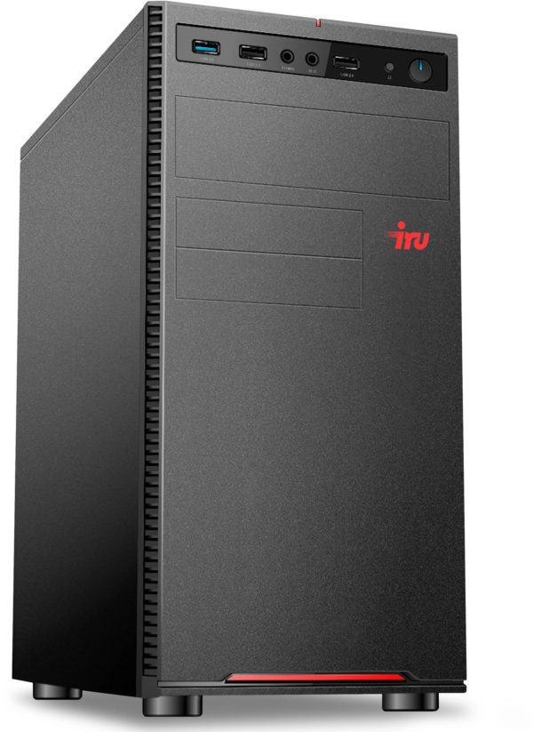 ПК IRU Home 310H6SE MT i3 12100 (3.3) 8Gb SSD256Gb UHDG 730 FreeDOS GbitEth 400W черный (1994638)