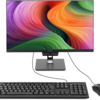 Моноблок Digma Action 21.5" Full HD Cel N5095A (2) 8Gb SSD256Gb UHDG 600 CR Windows 11 Pro GbitEth WiFi BT 60W клавиатура мышь Cam черный 1920x1080