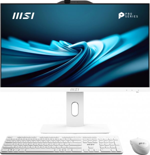 Моноблок MSI Pro AP242P 14M-668XRU 23.8" Full HD i7 14700 (2.1) 16Gb SSD512Gb UHDG 770 без ОС GbitEth WiFi BT 120W клавиатура мышь Cam белый 1920x1080