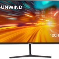Монитор SunWind 23.8" SM-24FI223 черный IPS LED 5ms 16:9 HDMI матовая 250cd 178гр/178гр 1920x1080 100Hz G-Sync VGA DP FHD 3.0кг