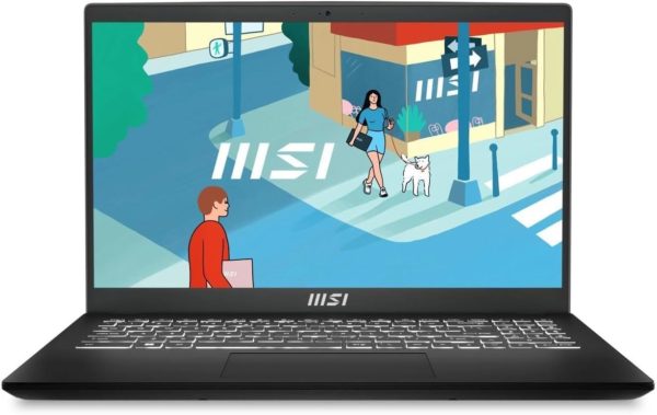 Ноутбук MSI Modern 15 H B13M-098RU Core i5 13420H 16Gb SSD512Gb Intel Iris Xe graphics 15.6" IPS FHD (1920x1080) Windows 11 Pro black WiFi BT Cam (9S7-15H411-098)