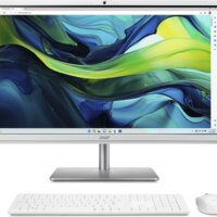 Моноблок Acer Aspire C27-195ES 27" Full HD Core Ultra 7 155U (1.7) 16Gb SSD512Gb Graphics CR Eshell GbitEth WiFi BT 65W клавиатура мышь Cam серебристый 1920x1080