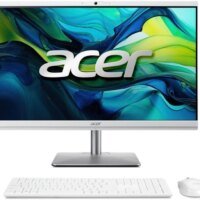 Моноблок Acer Aspire C24-195ES 23.8" Full HD Core Ultra 7 155U (1.7) 16Gb SSD512Gb Graphics CR Eshell GbitEth WiFi BT 65W клавиатура мышь Cam серебристый 1920x1080