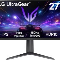 Монитор LG 27" UltraGear 27GS65F-B черный IPS LED 16:9 HDMI матовая HAS 300cd 178гр/178гр 1920x1080 180Hz FreeSync DP FHD 7.2кг