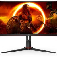 Монитор AOC 34" Gaming CU34G2XP/BK черный/красный VA LED 21:9 HDMI матовая HAS 400cd 178гр/178гр 3440x1440 180Hz FreeSync Premium DP Quad 2K (1440p) USB 8.02кг