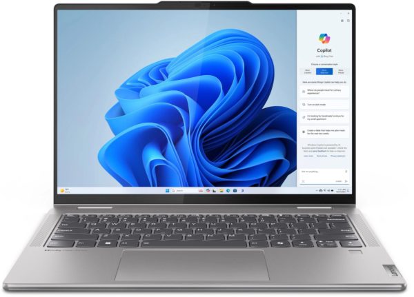 Ноутбук Lenovo Yoga 7 14AHP9 Ryzen 5 8640HS 16Gb SSD1Tb AMD Radeon 760M 14" IPS Touch WUXGA (1920x1200) Windows 11 Home dk.grey WiFi BT Cam Bag (83DK006SRK)