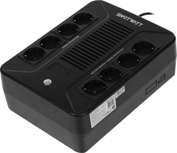 Источник бесперебойного питания Smartwatt Safe Pro 800 480Вт 800ВА черный