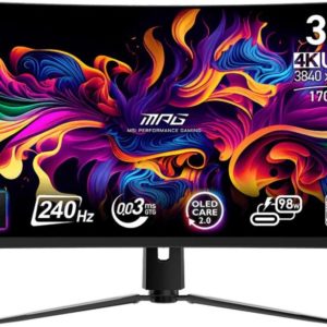 Монитор MSI 31.5" MPG 321CURX QD-OLED черный QD OLED LED 16:9 HDMI матовая HAS Piv 250cd 178гр/178гр 3840x2160 240Hz DP 4K 8.4кг