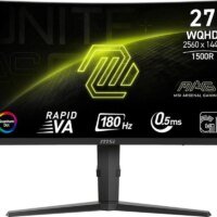 Монитор MSI 27" MAG 275CQRF QD E2 черный VA LED 16:9 HDMI полуматовая HAS Piv 5000:1 300cd 178гр/178гр 2560x1440 180Hz DP WQ USB 5.7кг