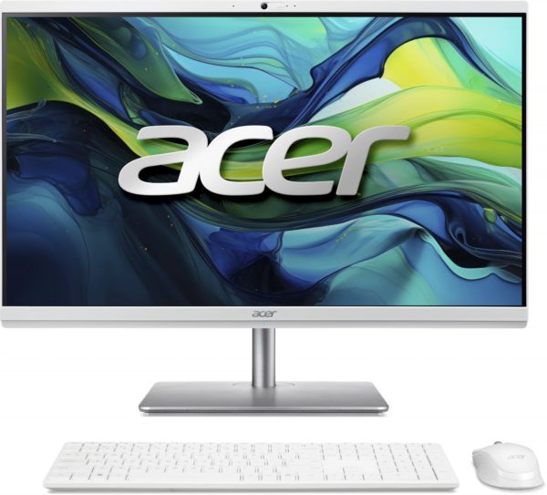 Моноблок Acer Aspire C27-195ES 27" Full HD Core Ultra 5 125U (1.3) 16Gb SSD512Gb Graphics CR Windows 11 Pro GbitEth WiFi BT 65W клавиатура мышь Cam серебристый 1920x1080