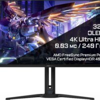 Монитор Gigabyte 31.5" Aorus FO32U2P черный QD OLED LED 16:9 HDMI M/M матовая HAS Piv 250cd 178гр/178гр 3840x2160 240Hz FreeSync Premium Pro DP 4K USB 8.53кг