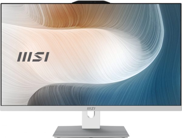 Моноблок MSI Modern AM272P 12M-481RU 27" Full HD i5 1235U (1.3) 16Gb SSD512Gb Iris Xe Windows 11 Pro GbitEth WiFi BT 120W клавиатура мышь Cam белый 1920x1080