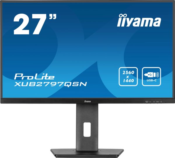 Монитор Iiyama 27" ProLite XUB2797QSN-B1 черный IPS LED 16:9 HDMI M/M матовая HAS Piv 1300:1 350cd 178гр/178гр 2560x1440 100Hz DP Quad HD 2K (1440p) USB 6.1кг