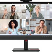 Монитор Lenovo 27" ThinkVision T27hv-30 черный IPS LED 4ms 16:9 HDMI M/M Cam матовая HAS Piv 1000:1 300cd 178гр/178гр 2560x1440 75Hz DP 2K USB 7.9кг