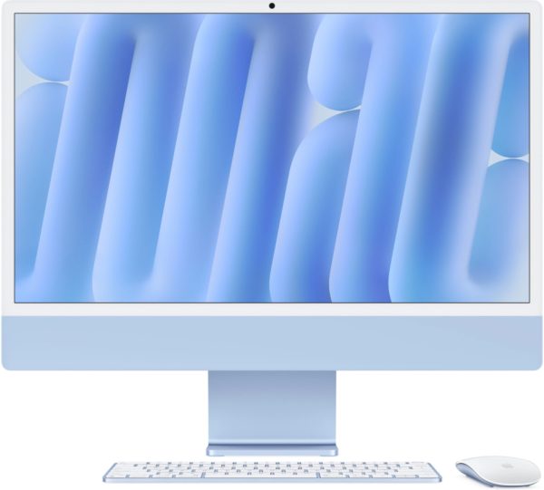 Моноблок Apple iMac A3137 24" 4.5K M4 10 core (4) 16Gb SSD256Gb 10 core GPU macOS WiFi BT 143W клавиатура мышь Cam синий 4480x2520