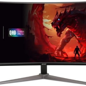 Монитор Acer 34" ED340CUS3bmiipx черный VA LED 1ms 21:9 HDMI M/M матовая 250cd 178гр/178гр 3440x1440 180Hz FreeSync Premium DP WQ HD 2K (1440p) 5.60кг