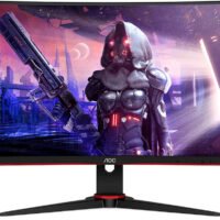 Монитор AOC 23.6" Gaming C24G2AE черный/красный VA LED 16:9 HDMI M/M матовая 250cd 178гр/178гр 1920x1080 165Hz FreeSync Premium VGA DP FHD 3.84кг