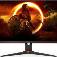 Монитор AOC 23.8" 24G2SPAE черный/красный IPS LED 1ms 16:9 HDMI M/M матовая 250cd 178гр/178гр 1920x1080 165Hz FreeSync Premium VGA DP FHD 3.75кг