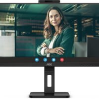 Монитор AOC 23.8" 24P3QW черный IPS LED 16:9 HDMI M/M Cam матовая HAS Piv 300cd 178гр/178гр 1920x1080 75Hz DP FHD 3.35кг