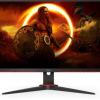 Монитор AOC 23.8" Gaming 24G2SAE черный/красный VA LED 1ms 16:9 HDMI M/M матовая 350cd 178гр/178гр 1920x1080 165Hz FreeSync Premium VGA DP FHD 5.6кг