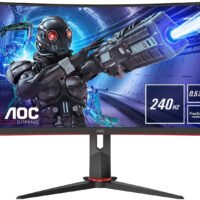 Монитор AOC 27" Gaming C27G2ZU черный/красный VA LED 0.5ms 16:9 HDMI M/M матовая HAS Piv 300cd 178гр/178гр 1920x1080 240Hz FreeSync Premium DP FHD USB 5.5кг