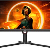 Монитор AOC 34" Gaming U34G3XM/EU черный/красный VA LED 1ms 21:9 HDMI матовая HAS Piv 300cd 178гр/178гр 3440x1440 144Hz FreeSync Premium DP 2K 7.78кг
