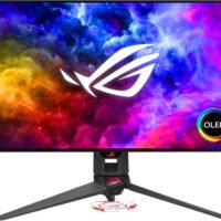 Монитор Asus 27" ROG Swift PG27AQDM черный OLED LED 16:9 HDMI M/M матовая HAS Piv 450cd 178гр/178гр 2560x1440 240Hz FreeSync Premium DP 2K USB 6.9кг