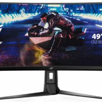 Монитор Asus 49" ROG Strix XG49VQ черный VA LED 32:9 HDMI M/M матовая HAS Piv 450cd 3840x1080 144Hz FreeSync 2 DP FHD USB 12.2кг