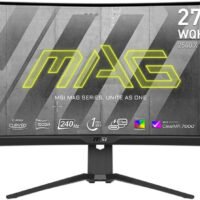 Монитор MSI 27" Mag 275CQRXF черный VA LED 16:9 HDMI полуматовая HAS 2500:1 400cd 178гр/178гр 2560x1440 240Hz FreeSync Premium DP WQ USB 5.8кг