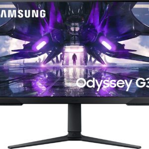 Монитор Samsung 27" Odyssey G3 S27AG320NI черный VA LED 1ms 16:9 HDMI полуматовая HAS Piv 3000:1 250cd 178гр/178гр 1920x1080 165Hz FreeSync Premium DP 4.8кг