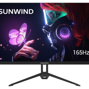 Монитор SunWind 27" SUN-M27BA107 черный IPS 16:9 HDMI матовая 300cd 178гр/178гр 1920x1080 165Hz G-Sync DP FHD 4.2кг