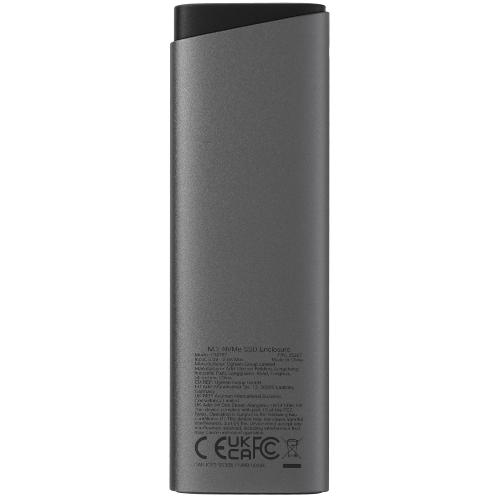 Бокс для жесткого диска UGREEN CM767 (35267), серый — изображение 4