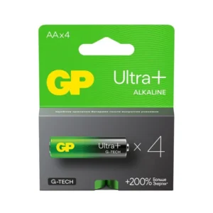 Алкалиновые батарейки c технологией G-tech GP Ultra Plus Alkaline 15А AА - 4 шт. на блистере