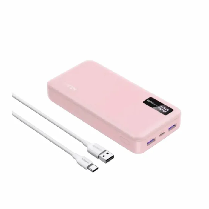 Внешний аккумулятор UGREEN PB312 (65589B) 20000mAh Two-Way Fast Charging 2*USB-A&1*USB-C 20W Power Bank - Pink — изображение 2
