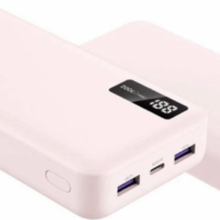 Внешний аккумулятор UGREEN PB312 (65589B) 20000mAh Two-Way Fast Charging 2*USB-A&1*USB-C 20W Power Bank - Pink