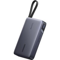 Внешний аккумулятор UGREEN PB726 (55987B) 165W Power Bank 20000mAh with Retractable Cable - Space Gray