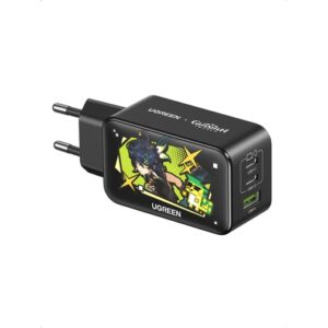 UGREEN Nexode зарядное устройство версия Genshin Impact USB-A+2*USB-C GaN Tech Fast Charger EU 65W- Black