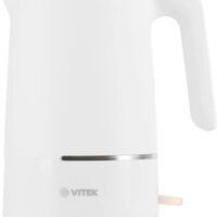 Чайник электрический Vitek VT-1104 1.5л. 2200Вт белый корпус: металл/пластик
