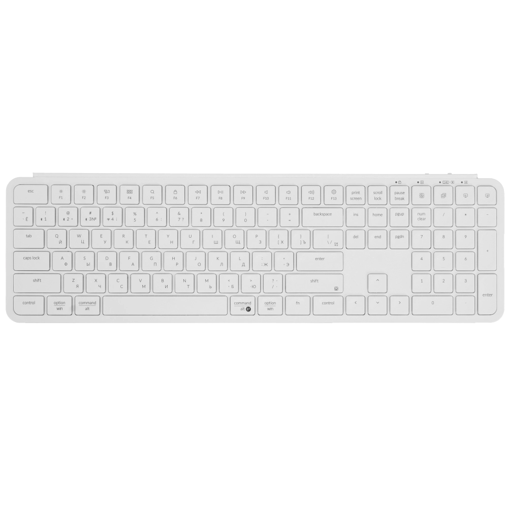 Беспроводная ультратонкая клавиатура Keychron B6 Pro, Ivory White