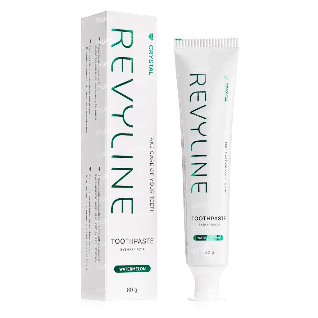 Зубная паста Revyline Crystal Арбуз без фтора, 80 г