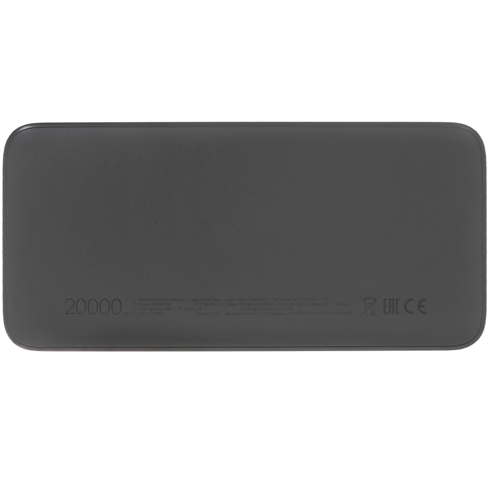 Портативный аккумулятор Xiaomi Redmi Fast Charge Power Bank 20000mAh (Black) — изображение 2