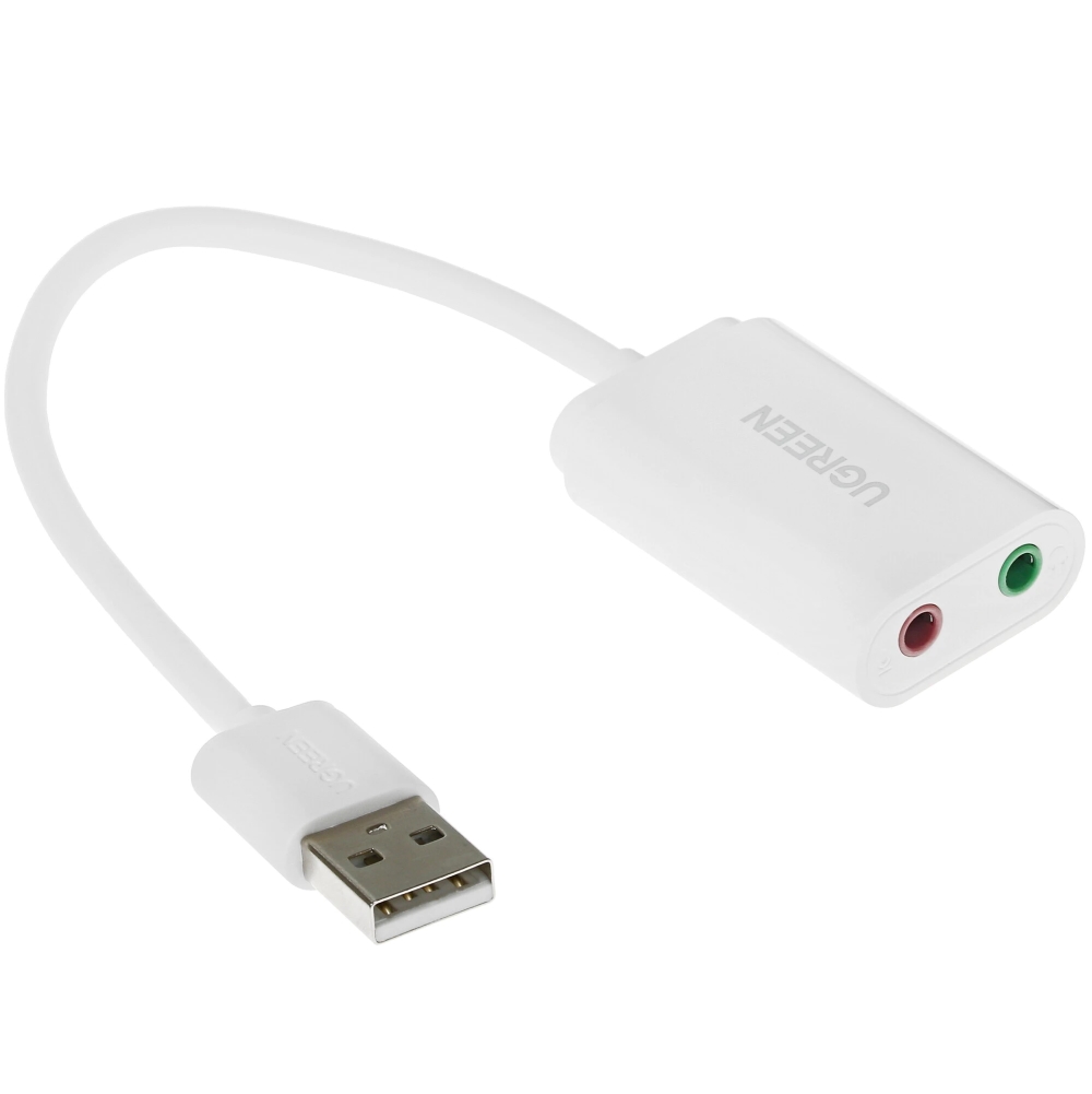 Внешняя звуковая карта UGREEN US205 (30143) White — изображение 3