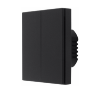 AQARA Черный Умный настенный выключатель H1 EU(с нейтралью, 2 клавиши), модель WS-EUK04 black