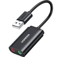 Внешняя звуковая карта UGREEN US205 (30724) USB 2.0 External Sound Adapter 15cm - Black