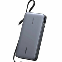 Внешний аккумулятор UGREEN PB552 (55995B) 25000mAh Power Bank 165W with USB-C Built-in Cable - Space Gray