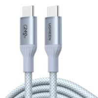 Кабель UGREEN L534 (75732) USB-C - USB-C серебристо-голубой
